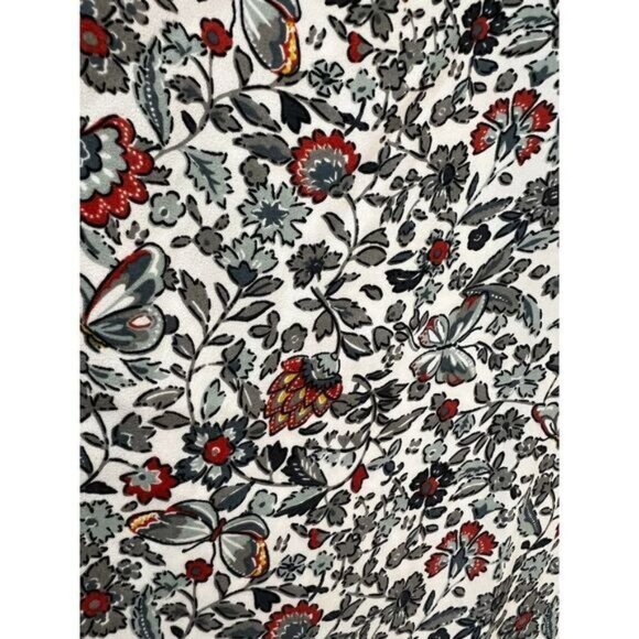 LOFT Plus Floral Petal Sleeve Mixed Media Top Small‎ - Picture 5 of 5